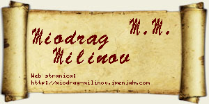 Miodrag Milinov vizit kartica